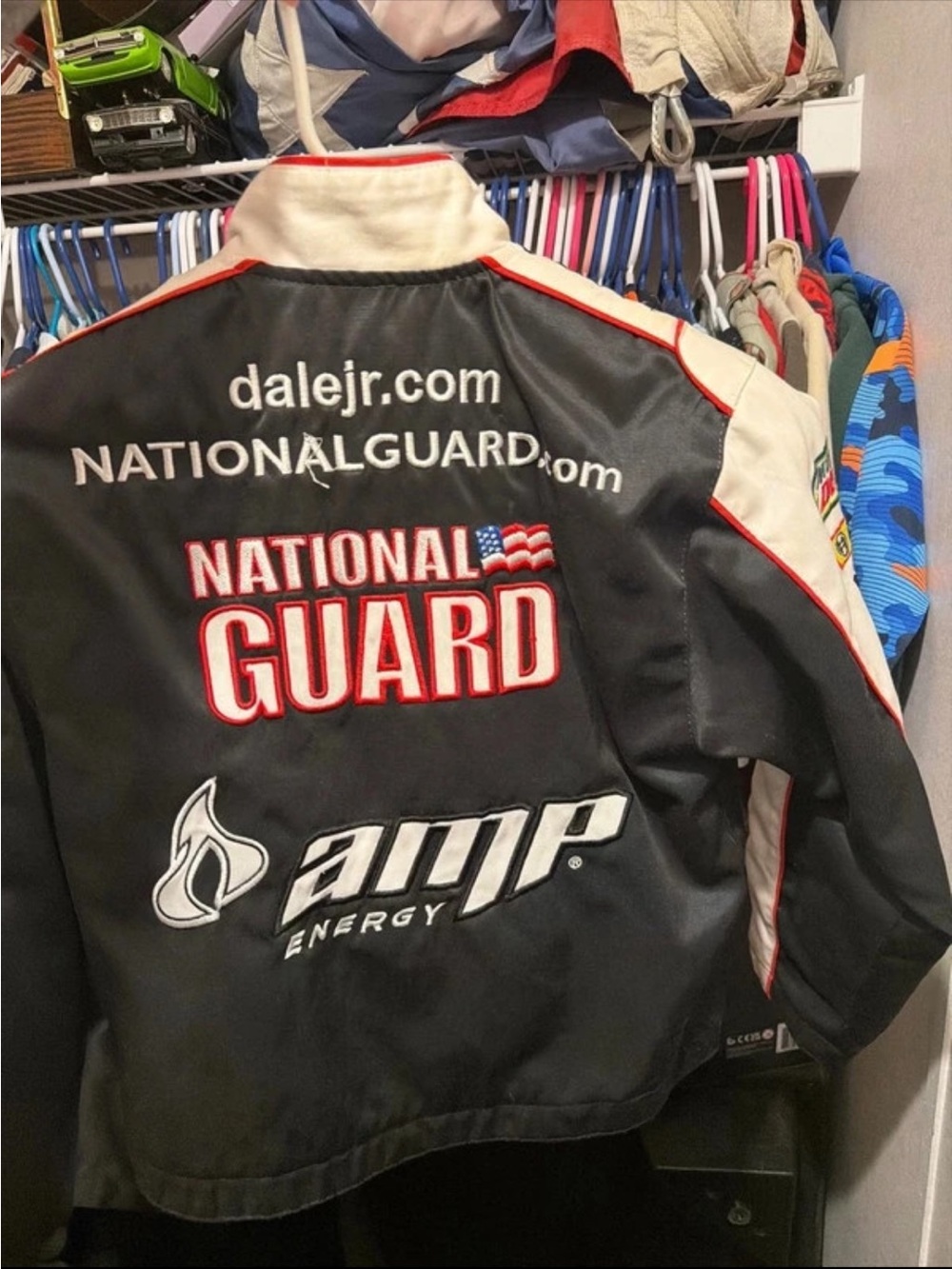 Chase Authentics Black and White Kids Racing Jacket with Red Accents